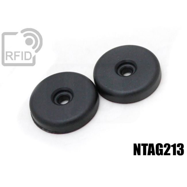 TR06C67 Discos RFID 30mm ABS tornillo/adhesivo NFC ntag213 thumbnail
