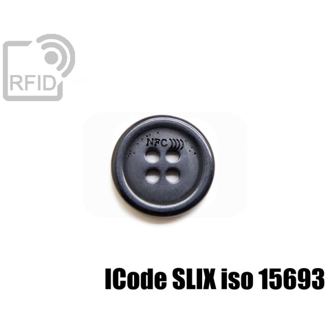TR40C53 RFID button for clothing 16 mm ICode SLIX iso 15693 swatch