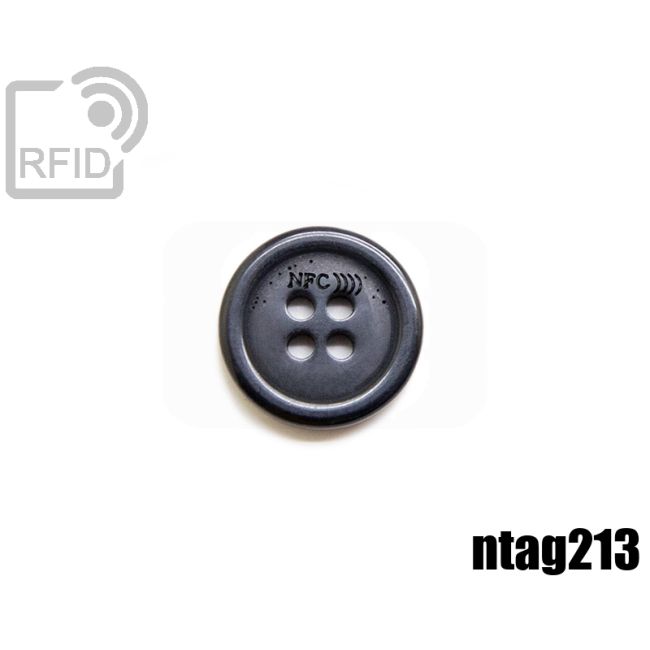 TR40C67 Bouton RFID pour vêtements 16 mm NFC ntag213 swatch