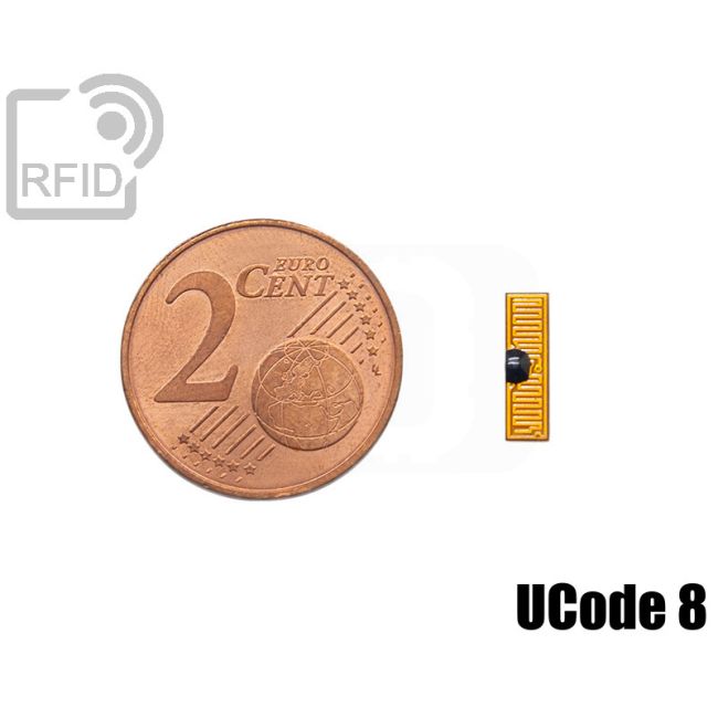 TR41C39 Etiqueta RFID de película 3 x 10 mm UCode 8 U8 swatch