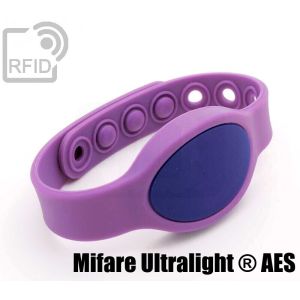 BR07C84 Bracelets RFID à silicone clips NFC Mifare Ultralight ® AES small