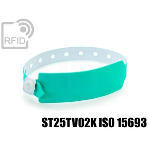 BR12C87 Einweg-Vinyl-RFID-Armbänder NFC st25TV02K iso 15693 small