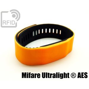 BR14C84 Bracelets RFID en silicone bicolore NFC Mifare Ultralight ® AES small