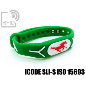 BR19C52 Geprägte Silikon-RFID-Armbänder ICode SLI-S iso 15693 small
