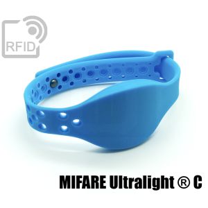 BR22C47 Verstellbare RFID-Silikonarmbänder NFC Mifare Ultralight ® C small