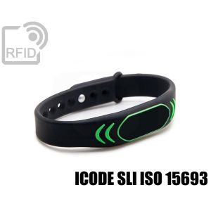 BR27C11 RFID-Armbänder aus Silikon mit Metallclip NFC ICode SLI iso 15693 small