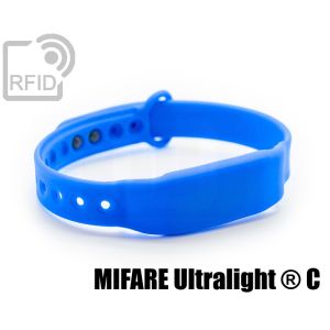 BR28C47 Schlanke RFID-Armbänder aus Silikon mit Clip NFC Mifare Ultralight ® C small