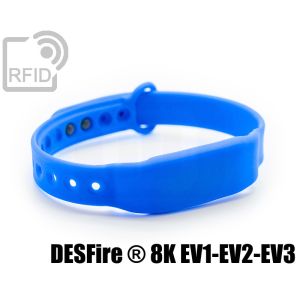 BR28C50 Schlanke RFID-Armbänder aus Silikon mit Clip NFC Desfire ® 8K EV1-EV2- small