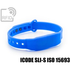 BR28C52 Schlanke RFID-Armbänder aus Silikon mit Clip ICode SLI-S iso 15693 small