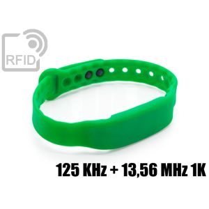 Braccialetti RFID silicone slim 125 KHz + 13,56 MHz 1K