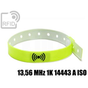 BR30C23 Bracelets RFID jetables en vinyle 14 mm 13,56 MHz 1K 14443 A iso small