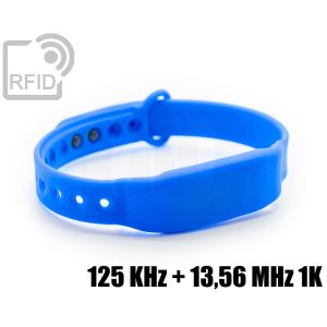 BR32D01 Bracelets RFID en silicone à clip fin 125 KHz + 13,56 MHz 1K small