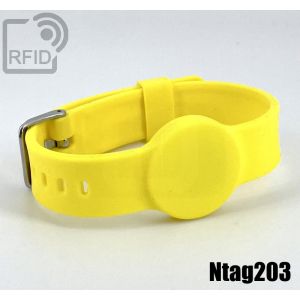BR34C35 Bracelet RFID en silicone avec boucle de 16 mm NFC Ntag203 small