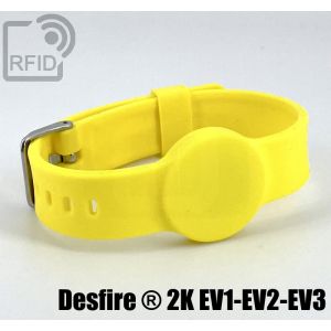BR34C44 Bracelet RFID en silicone avec boucle de NFC Desfire ® 2K EV1-EV2-EV3 small