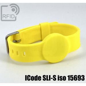 BR34C52 Bracelet RFID en silicone avec boucle de 16 mm ICode SLI-S iso 15693 small