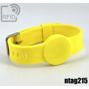 BR34C73 Bracelet RFID en silicone avec boucle de 16 mm NFC ntag215 small