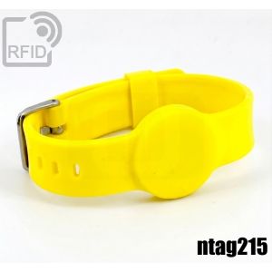 BR34C73 Bracelet RFID en silicone avec boucle de 16 mm NFC ntag215 small