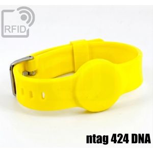 BR34C88 Bracelet RFID en silicone avec boucle de 16 mm NFC ntag 424 DNA small