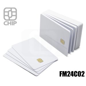 CC01L13 Blank white chip cards FM24C02 small