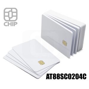 CC01L20 Blank white chip cards AT88SC0204C small