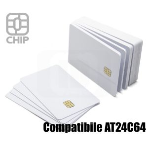 CC01L26 Blank white chip cards Compatibile AT24C64 small