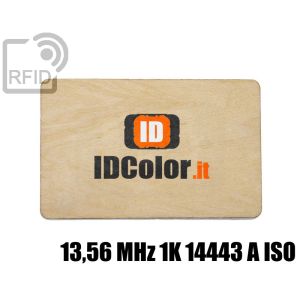 CR04C23 Tessere in legno personalizzate RFID 13,56 MHz 1K 14443 A ISO small