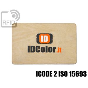 CR04C51 Tessere in legno personalizzate RFID ICODE 2 ISO 15693 small