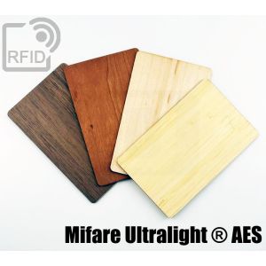 CR05C84 Tessere card in legno RFID NFC Mifare Ultralight ® AES small