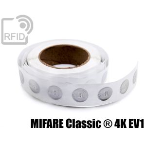 EH02C09 Transparent RFID Labels diam.30 mm Mifare Classic ® 4K Ev1 small