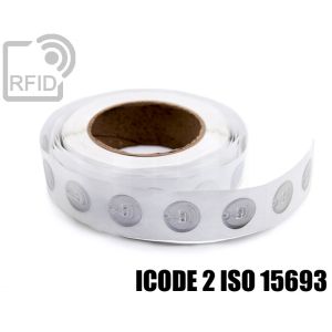EH02C51 Transparent RFID Labels diam.30 mm ICode 2 iso 15693 small