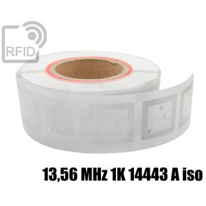 EH03C23 Etichette 50 x 50 mm RFID trasparente 13,56 MHz 1K 14443 A iso small