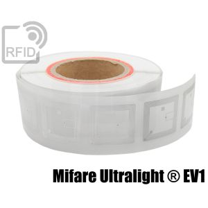 EH03C46 Transparent RFID Labels 50 x 50 mm NFC Mifare Ultralight ® EV1 small