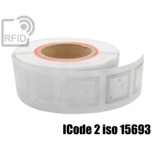 EH03C51 Transparent RFID Labels 50 x 50 mm ICode 2 iso 15693 small
