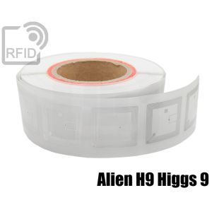 EH03C63 Etichette 50 x 50 mm RFID trasparente Alien H9 Higgs 9 small