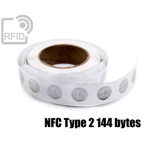 EH04C93 Etichette 25 mm diam. RFID trasparente NFC Type 2 144 bytes small