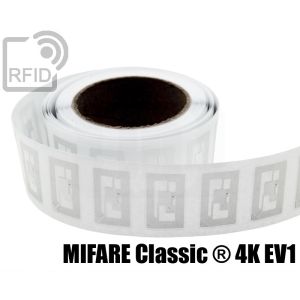 EH05C09 Transparent RFID Labels 40 x 25 mm Mifare Classic ® 4K Ev1 small