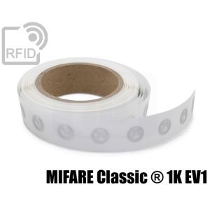 EH19C08 Transparent RFID Labels diam.18 mm Mifare Classic ® 1K Ev1 small