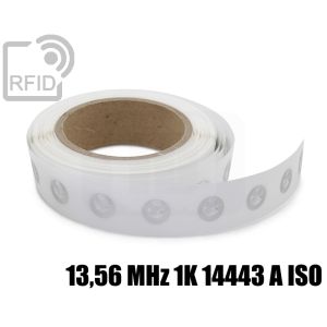 EH19C23 Etichette 18 mm diam. RFID trasparente 13,56 MHz 1K 14443 A iso small