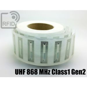 EH20C81 Etichette 56 x 18 mm RFID trasparente UHF 868 MHz Class1 Gen2 small