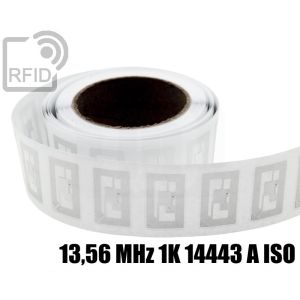 EH22C23 Etichette 21 x 12 mm RFID trasparente 13,56 MHz 1K 14443 A iso small