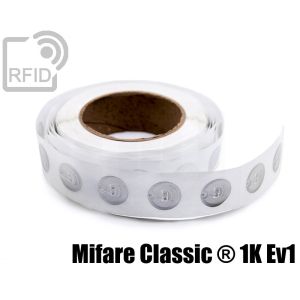 EH23C08 Transparent RFID Labels diam. 38 mm Mifare Classic ® 1K Ev1 small