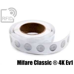 EH23C09 Transparent RFID Labels diam. 38 mm Mifare Classic ® 4K Ev1 small
