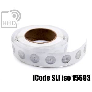 EH23C11 Transparent RFID Labels diam. 38 mm NFC ICode SLI iso 15693 small