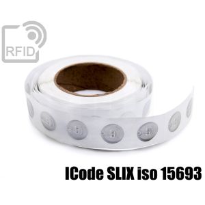 EH23C53 Transparent RFID Labels diam. 38 mm ICode SLIX iso 15693 small