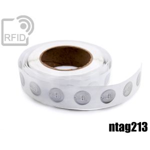 EH23C67 Transparent RFID Labels diam. 38 mm NFC ntag213 small