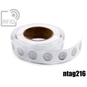 EH23C68 Transparent RFID Labels diam. 38 mm NFC ntag216 small