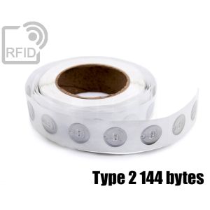 EH23C93 Etichette 38 mm diam RFID trasparente NFC Type 2 144 bytes small