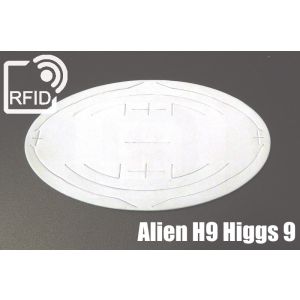 ES01C63 Etichette 110 x 66 mm RFID ovali antitamper Alien H9 Higgs 9 small