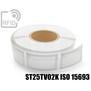 ES06C87 49 x 81 mm RFID-Etiketten für Bibliotheken NFC st25TV02K iso 15693 small