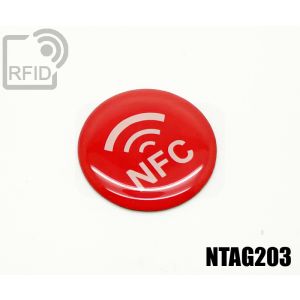 ES30C35 Etichette 25 mm diam. RFID resina NFC Ntag203 small